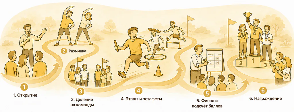 Этапы спортивного тимбилдинга