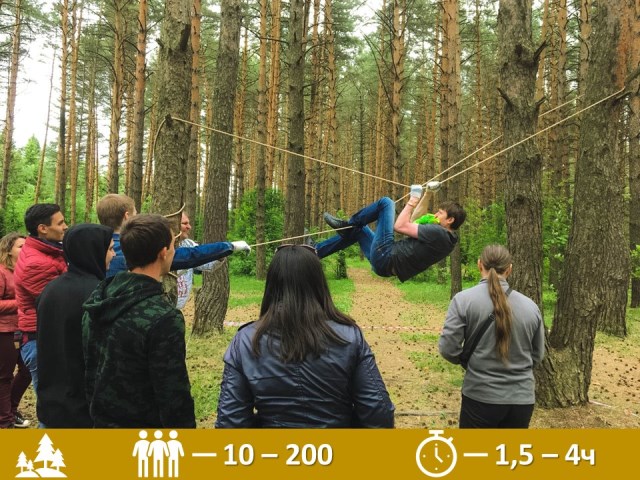 тимбилдинг веревочный курс в Москве или Подмосковье